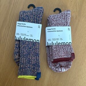 lululemon athletica Ragg Socks - Blue and Red Mix